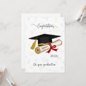 Personalized Graduation Congratulations Karte (Vorderseite/Rückseite Beispiel)