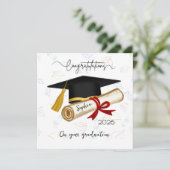 Personalized Graduation Congratulations Karte (Stehend Vorderseite)