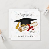 Personalized Graduation Congratulations Karte (Vorderseite/Rückseite Beispiel)