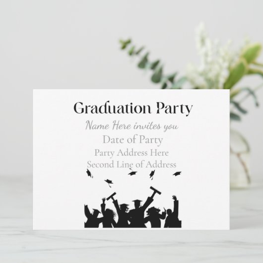 Personalized Graduation Custom Name and Class Year Einladung (Stehend Vorderseite)