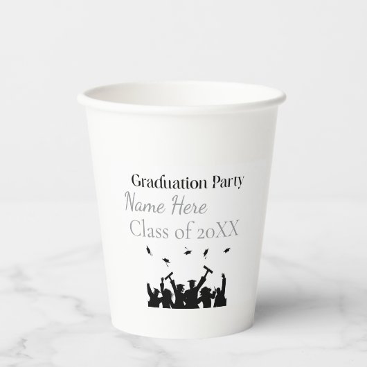 Personalized Graduation Custom Name and Class Year Pappbecher (Vorderseite)