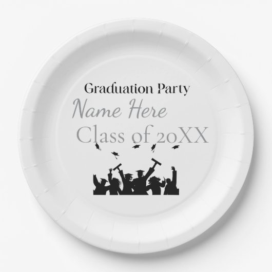 Personalized Graduation Custom Name and Class Year Pappteller (Vorderseite)