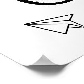 Personalized Graduation Elegant Script Stars & Cap Poster (Ecke)