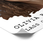 Personalized Graduation Elegant Script Stars & Cap Poster (Ecke)