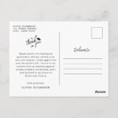 Personalized Graduation Elegant Script Stars & Cap Postkarte (Rückseite)