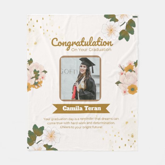 personalized graduation fleece blanket (Vorderseite)