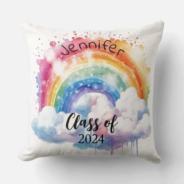 Personalized Graduation Gift Throw Pillow Kissen (Vorderseite)