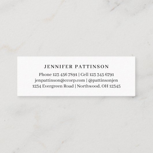 Personalized Graduation Graduate Name Telefonnummerkarte (Rückseite)