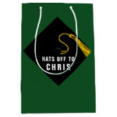 Personalized Graduation Green Mittlere Geschenktüte (Vorderseite)