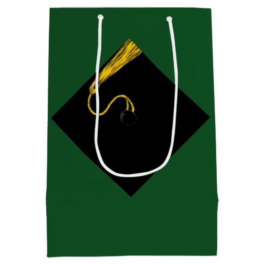 Personalized Graduation Green Mittlere Geschenktüte (Rückseite)