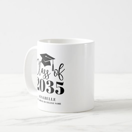 Personalized Graduation Kaffeetasse (Vorderseite Links)