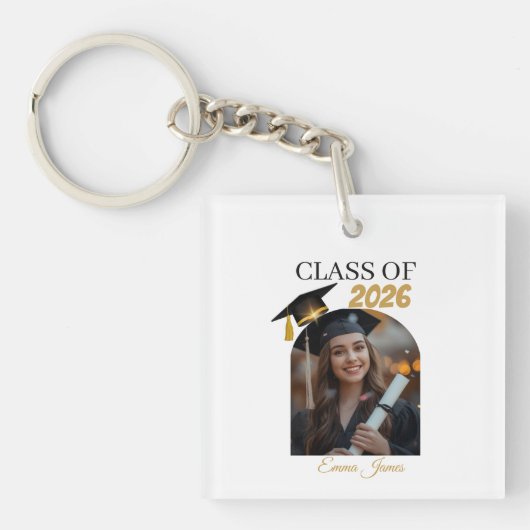 Personalized Graduation Keychain Gift  Schlüsselanhänger (Vorderseite)