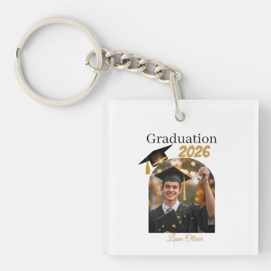 Personalized Graduation Keychain Gift  Schlüsselanhänger (Vorderseite)