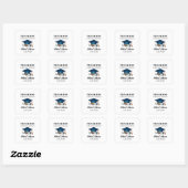 Personalized Graduation Labels for Celebration Quadratischer Aufkleber (Blatt)
