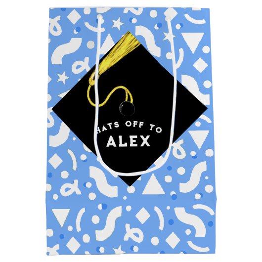 Personalized Graduation Medium Gift Bag Mittlere Geschenktüte (Rückseite)