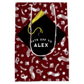 Personalized Graduation Medium Gift Bag Mittlere Geschenktüte (Rückseite)