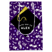 Personalized Graduation Medium Gift Bag Mittlere Geschenktüte (Rückseite)