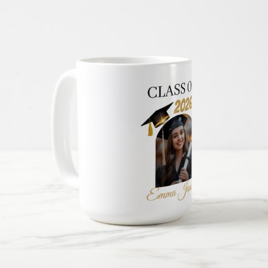 Personalized Graduation Mug – Class of 2026 Kaffeetasse (Vorderseite Links)