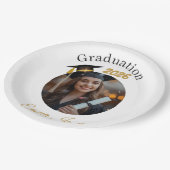 Personalized Graduation Paper Plates Class of 2026 Pappteller (Schrägansicht)
