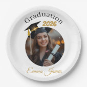 Personalized Graduation Paper Plates Class of 2026 Pappteller (Vorderseite)