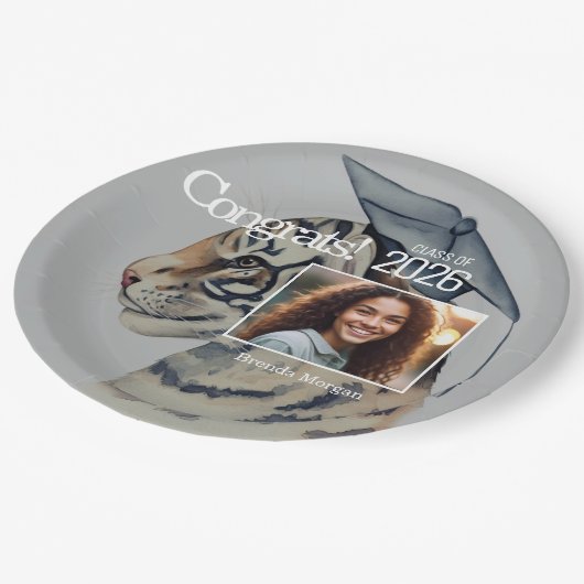 Personalized Graduation Pappteller (Schrägansicht)