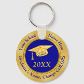Personalized Graduation Party Favors, Text, Colors Schlüsselanhänger (Vorderseite)