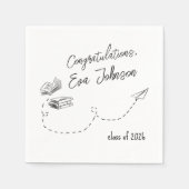 Personalized Graduation Party Napkins  Serviette (Vorderseite)