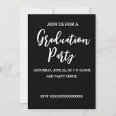 Personalized Graduation Party Photo Invitation Einladung (Rückseite)