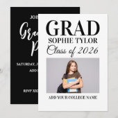 Personalized Graduation Party Photo Invitation Einladung (Vorne/Hinten)