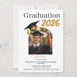 Personalized Graduation Party Photo Invitation  Feiertagskarte