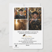 Personalized Graduation Party Photo Invitation Feiertagskarte (Rückseite)