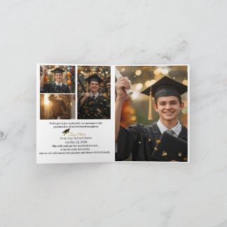 Personalized Graduation Party Photo Invitation Feiertagskarte