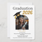 Personalized Graduation Party Photo Invitation Feiertagskarte (Vorderseite)