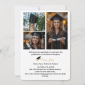 Personalized Graduation Party Photo Invitation Feiertagskarte (Rückseite)