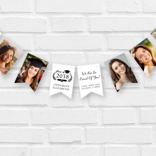 Personalized Graduation Party Photo Wimpelkette