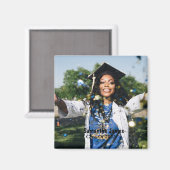 Personalized Graduation Photo and Name Magnet (Vorderseite/Rückseite)