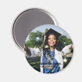 Personalized Graduation Photo and Name Magnet (Vorderseite/Rückseite)