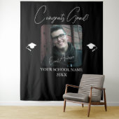 Personalized Graduation Photo Banner Class of 2026 Wandteppich (Beispiel)