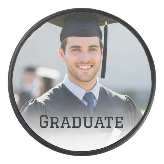 Personalized Graduation Photo Keepsake Memory Gift Eishockey Puck (Vorderseite)