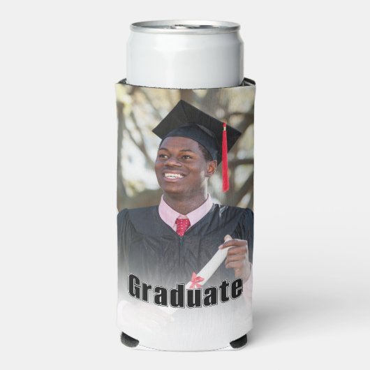 Personalized Graduation Photo Keepsake Memory Gift Selters Dosenkühler (Seltzer Vorderseite)