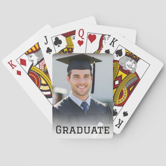 Personalized Graduation Photo Keepsake Memory Gift Spielkarten (Rückseite)