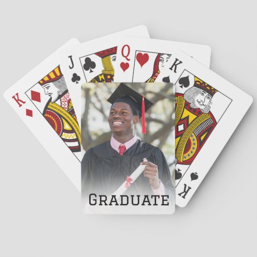 Personalized Graduation Photo Keepsake Memory Gift Spielkarten (Rückseite)