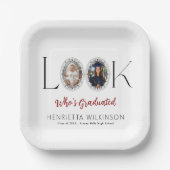 Personalized Graduation Photo Memory Paper Plates Pappteller (Vorderseite)