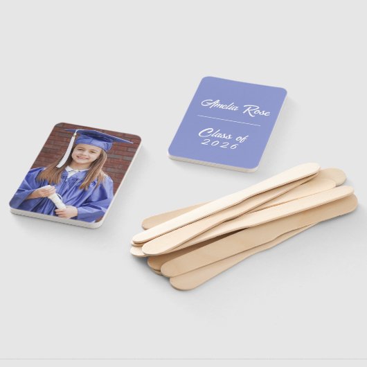 Personalized Graduation Photo with Name & Class  Fächer (Non-assembled)