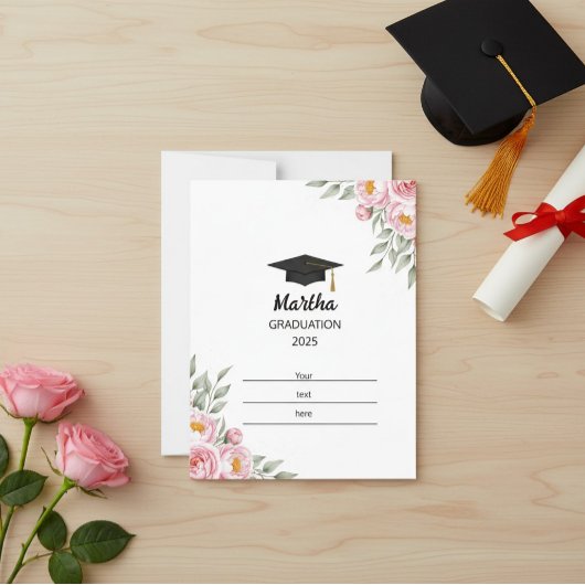 Personalized Graduation Postcard for Her – Custom  Postkarte
