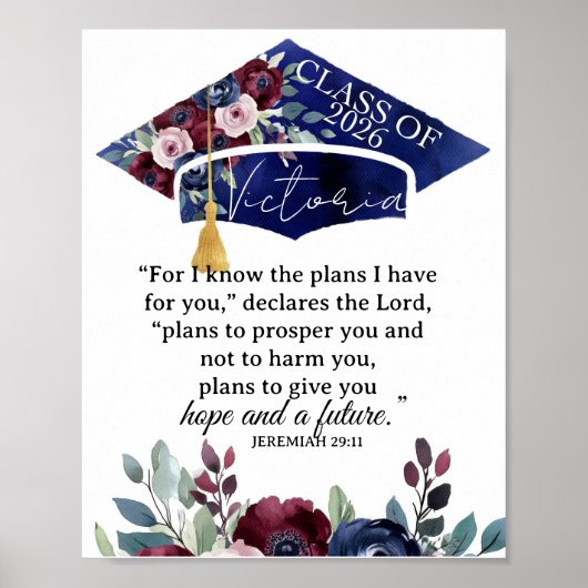 Personalized Graduation Poster with Name . Bible v (Vorne)