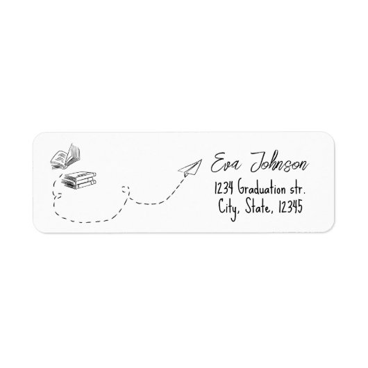 Personalized Graduation Return Address Label  (Vorne)