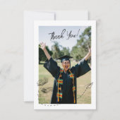 Personalized Graduation Thank You Card with Photo Dankeskarte (Vorderseite)