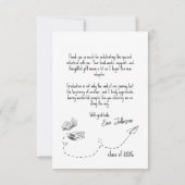 Personalized Graduation Thank You Card with Photo Dankeskarte (Rückseite)