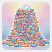 Personalized Graffiti Name Avalanche Quadratischer Aufkleber (Vorderseite)